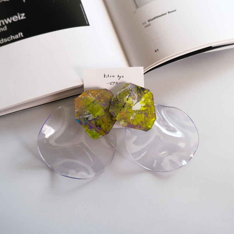 <ピアス> Circle + Clear_2505ss only one