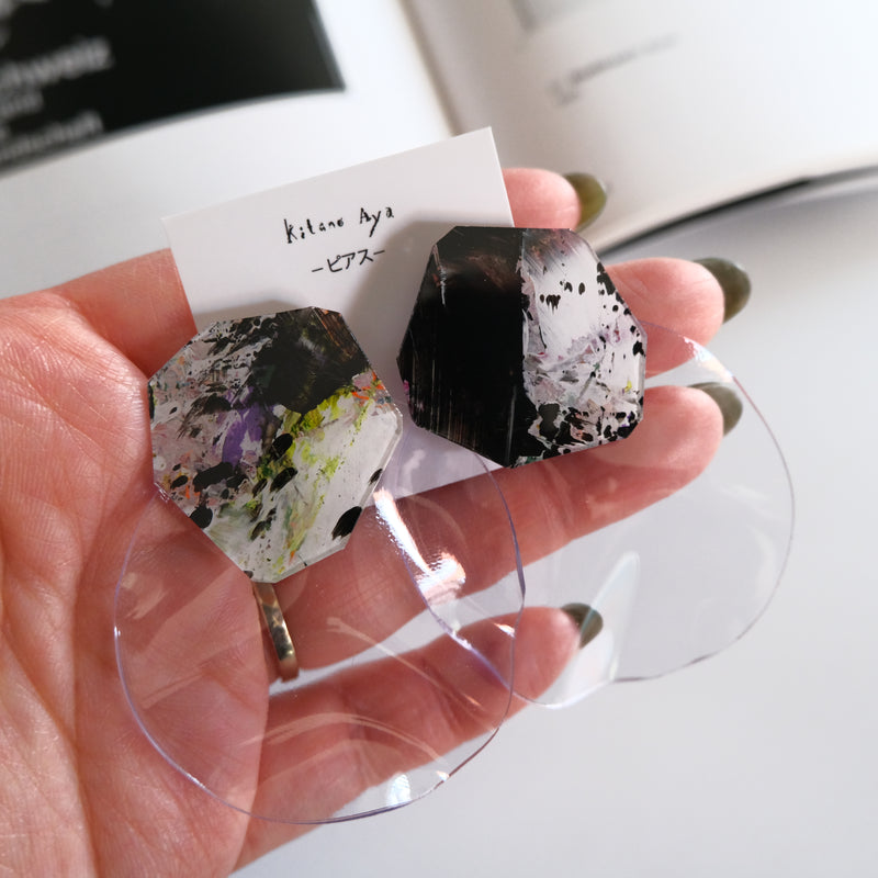<ピアス> Circle + Clear_2505ss only one