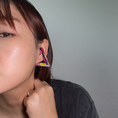 ear cuff_triangle_pink