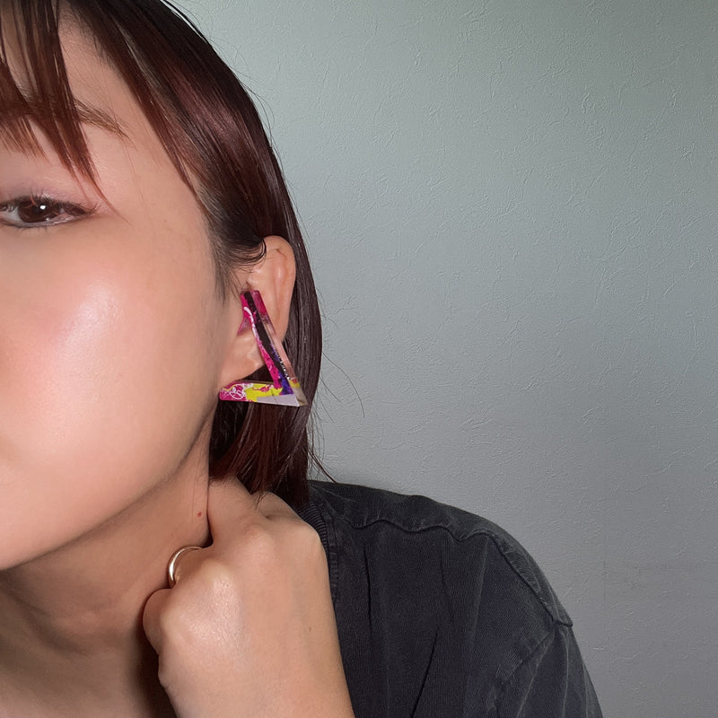 ear cuff_triangle_yellow