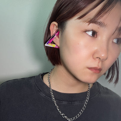 ear cuff_triangle_pink