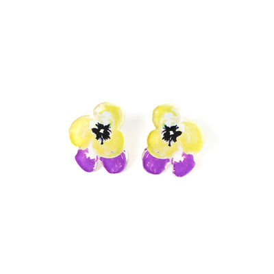 mini Flower_ yellow purple