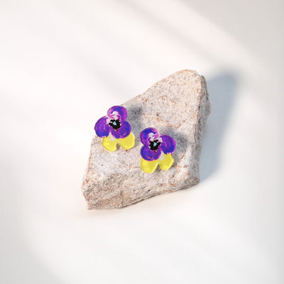 mini Flower_ purple yellow