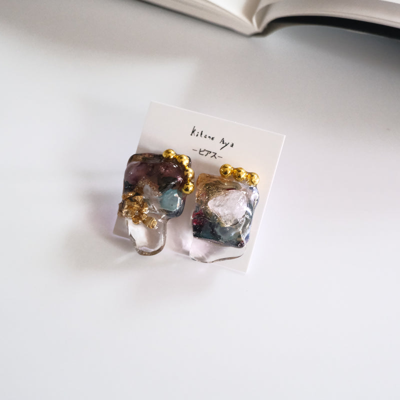 <ピアス>tortoiseshell ad lib_B