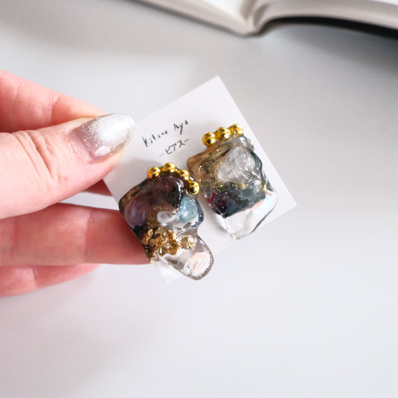 <ピアス>tortoiseshell ad lib_B