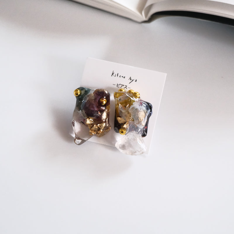 <ピアス>tortoiseshell ad lib_B
