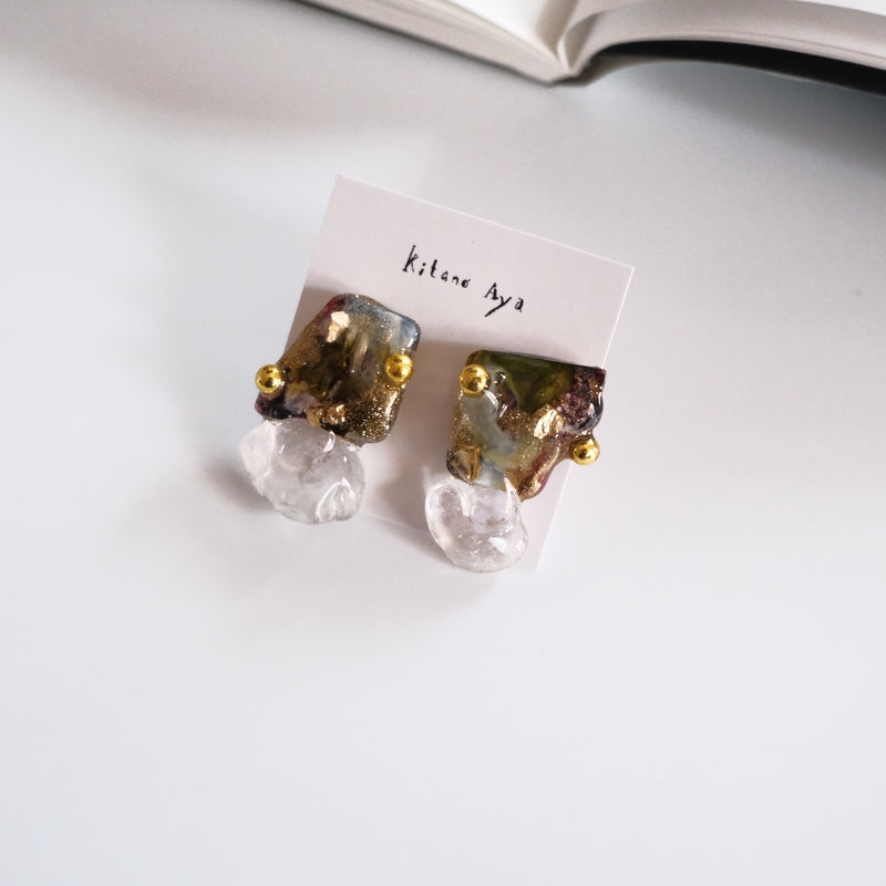 <イヤリング>tortoiseshell ad lib_B