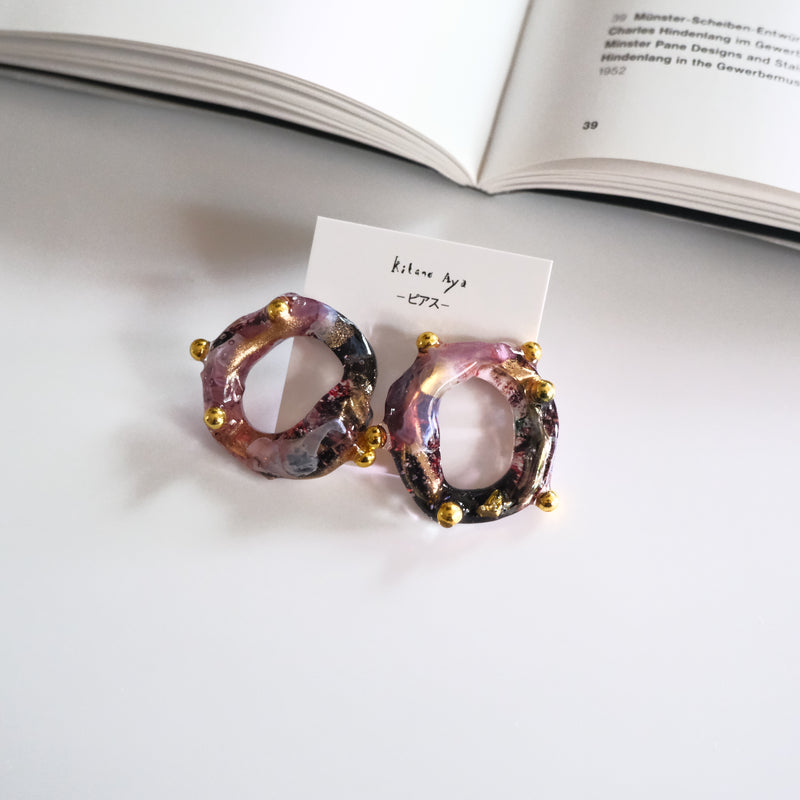 <ピアス>tortoiseshell ad lib_C