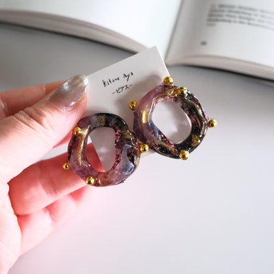 <ピアス>tortoiseshell ad lib_C