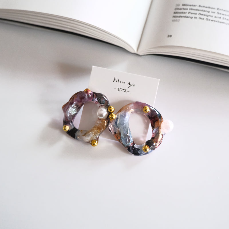 <ピアス>tortoiseshell ad lib_C
