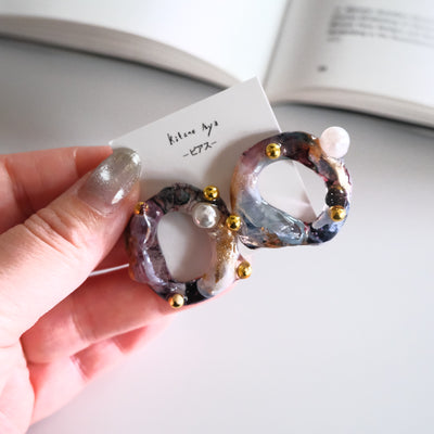 <ピアス>tortoiseshell ad lib_C