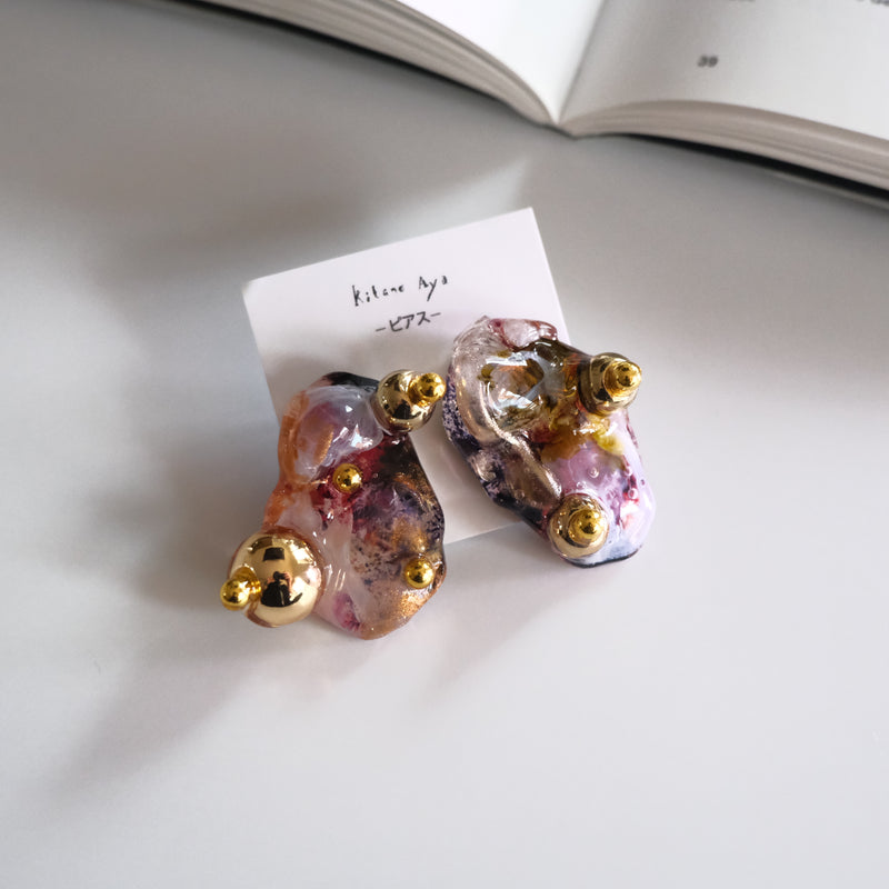 <ピアス>tortoiseshell ad lib_D