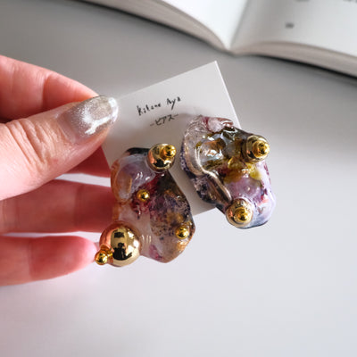 <ピアス>tortoiseshell ad lib_D