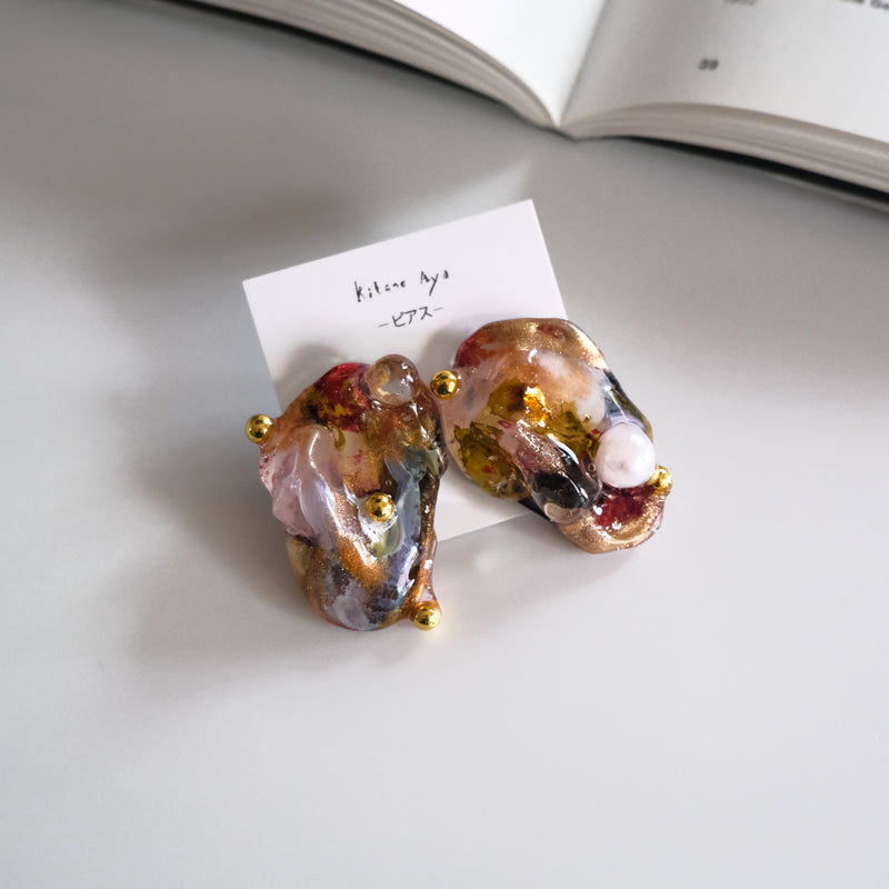 <ピアス>tortoiseshell ad lib_D