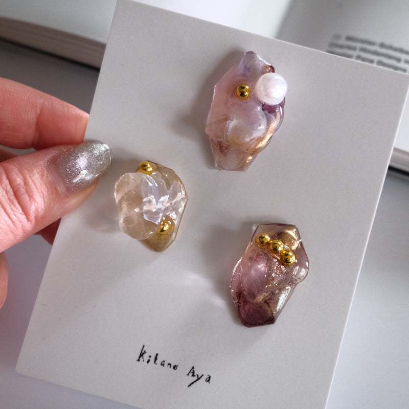 <ピアス>tortoiseshell ad lib_D