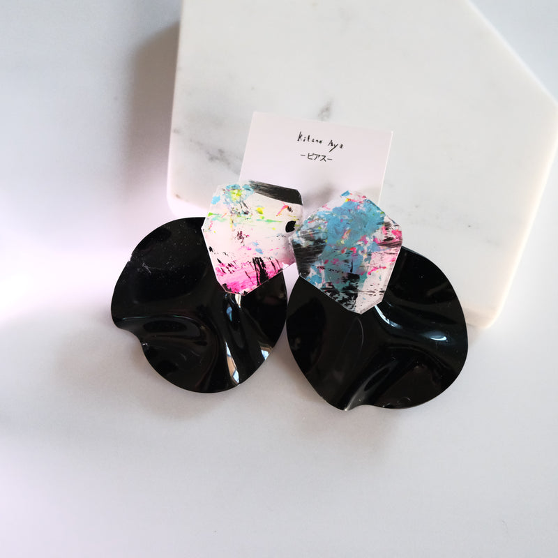 <ピアス>8_only one_Circle+Black