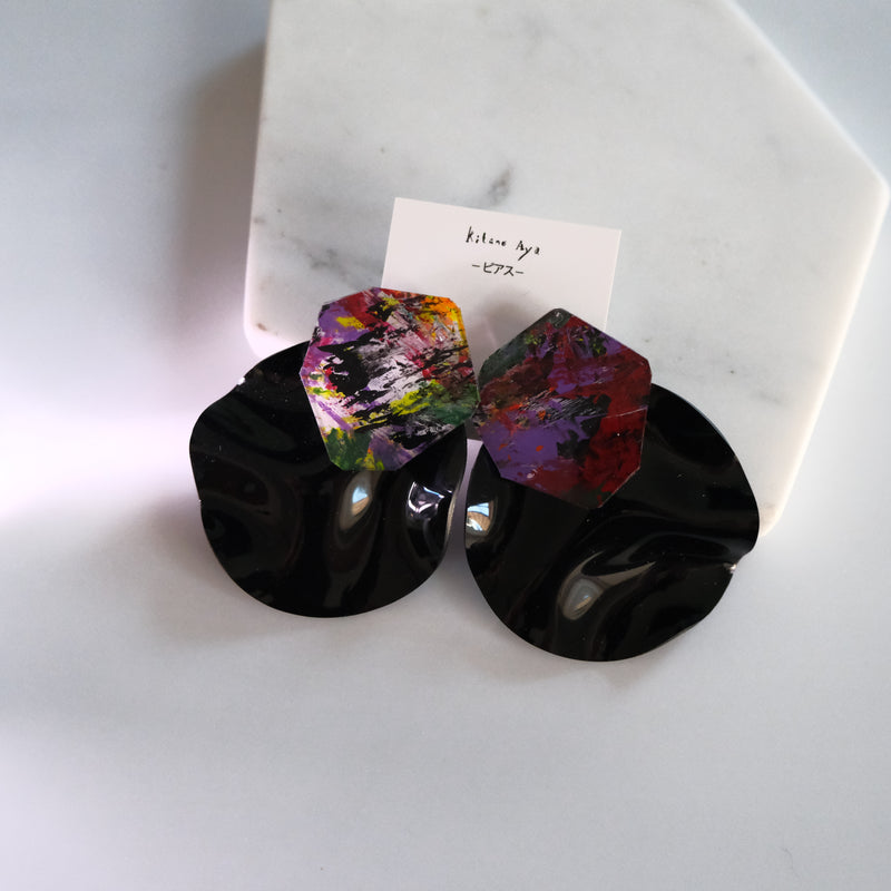 <ピアス>8_only one_Circle+Black