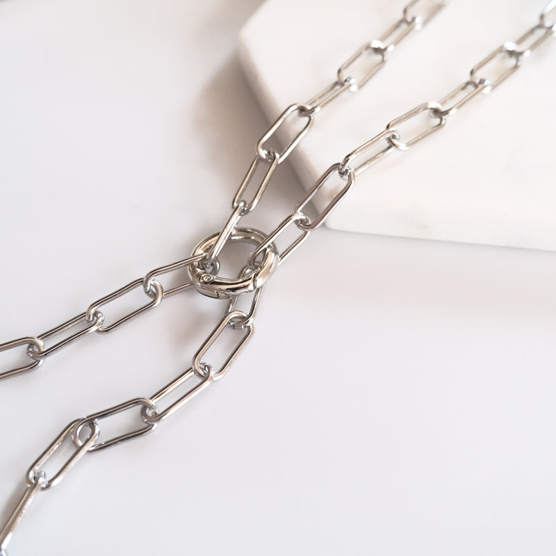 edge silver necklace