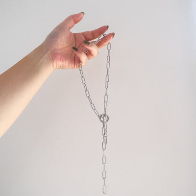 edge silver necklace