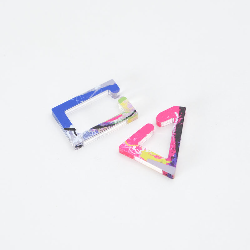 ear cuff_ square_pink