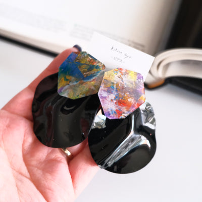 <ピアス> Circle + BLK  Earrings_2504ss only one