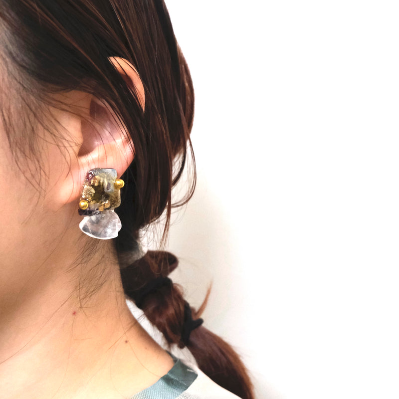 <ピアス>tortoiseshell ad lib_B