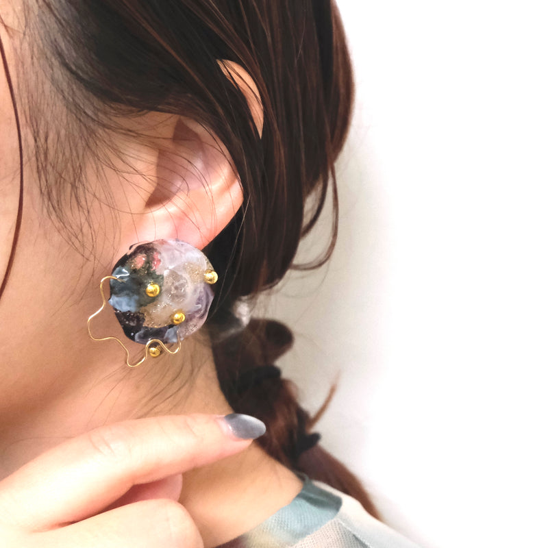 <イヤリング>tortoiseshell ad lib_C