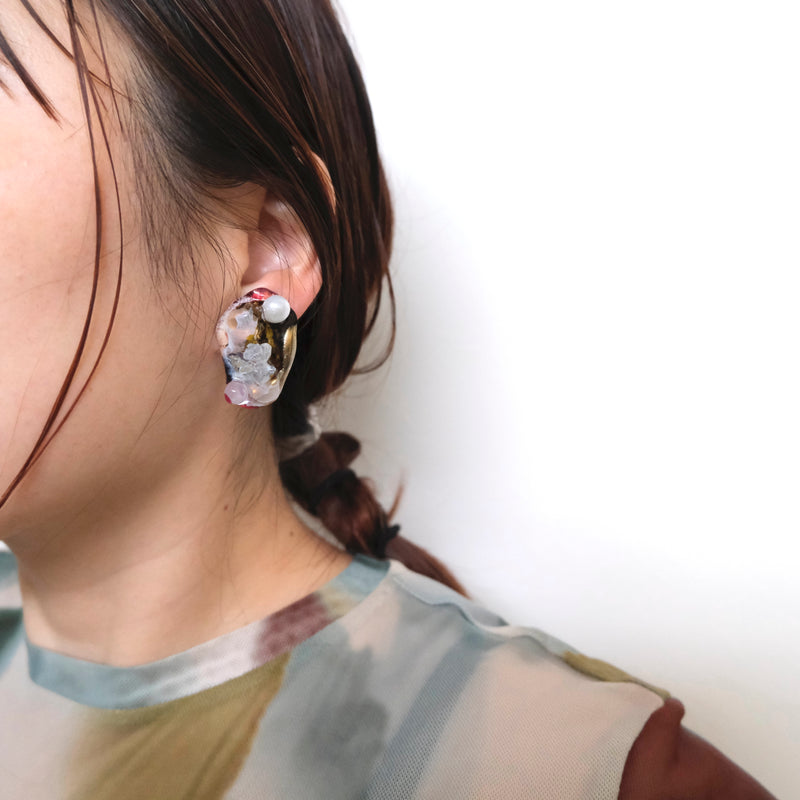 <ピアス>tortoiseshell ad lib_D