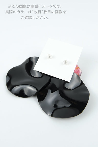 <ピアス> Circle + BLK  Earrings New Year Sale!