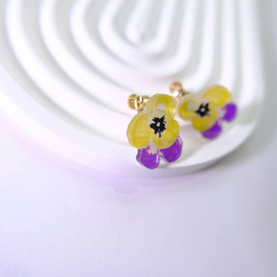 mini Flower_ yellow purple