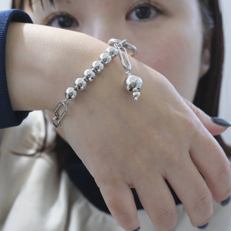 silver pearl bracelet