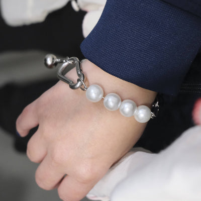 silver pearl bracelet