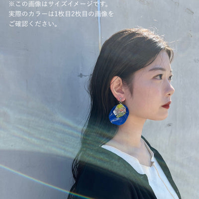 <イヤリング>BLK + Hang  Clip-on earrings New Year Sale!