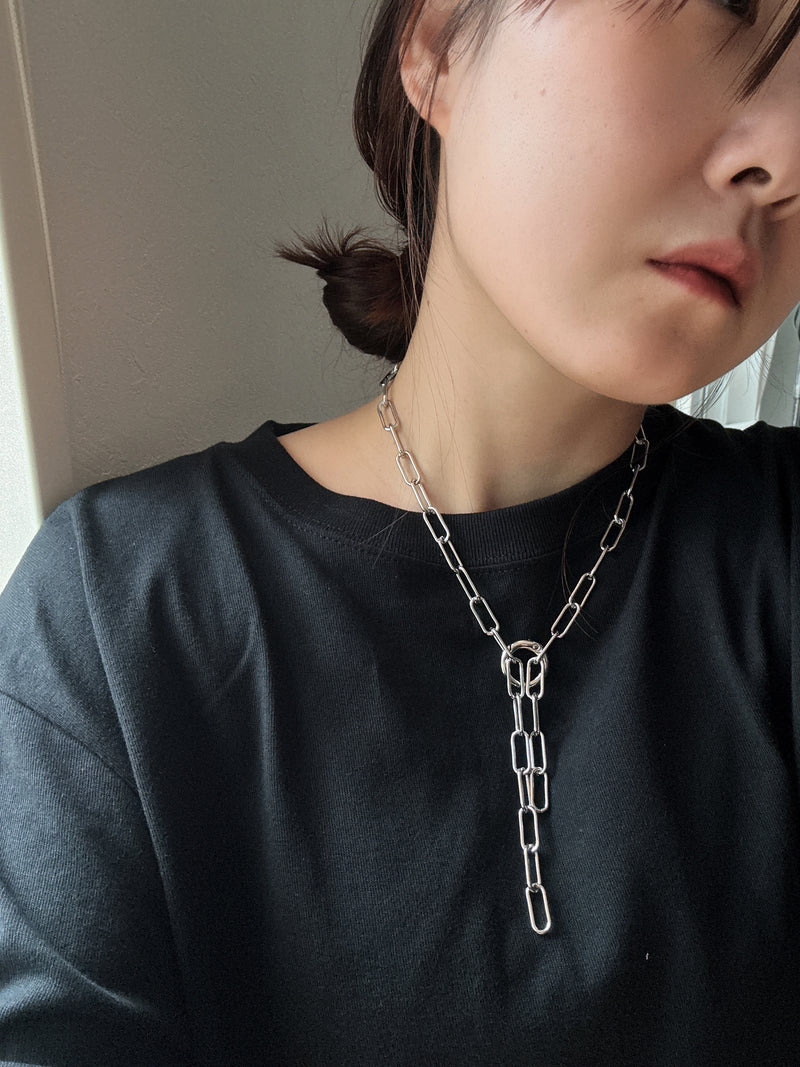 edge silver necklace