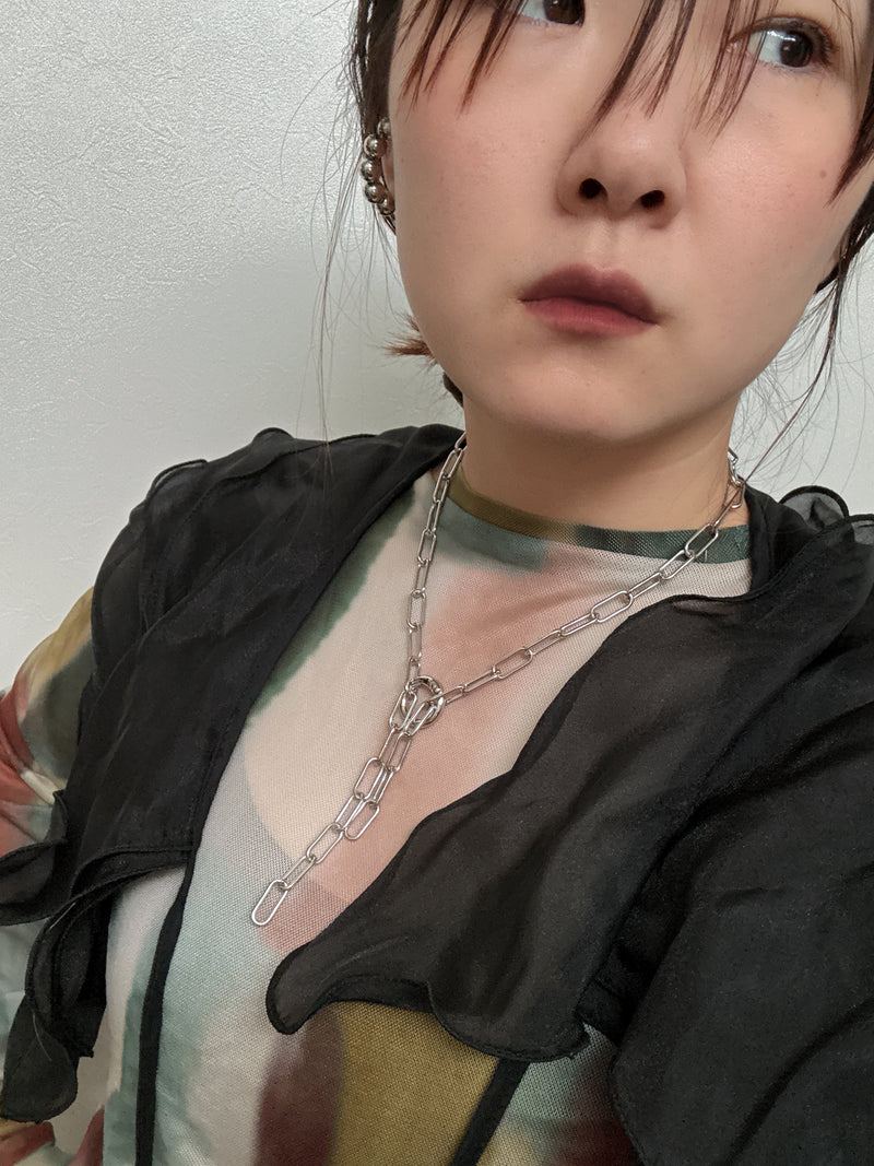 edge silver necklace